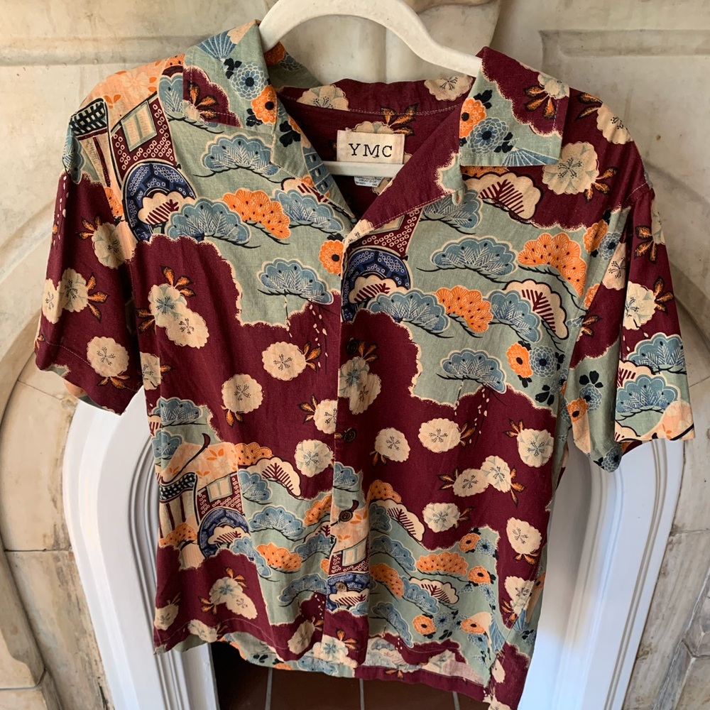 You Must Create YMC Japanese print camp collar shirt